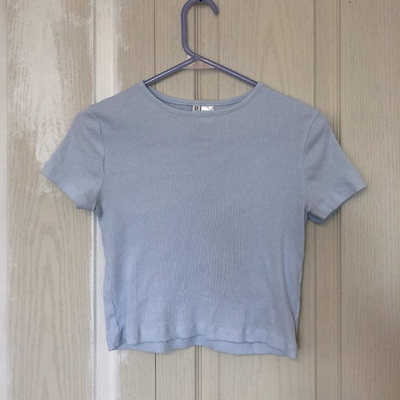H&M Baby Tee in Baby Blue Size M - Picture 1 of 4